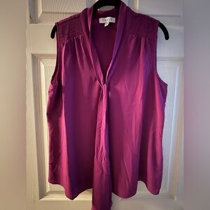 Chaus Sleeveless Fuchsia Blouse